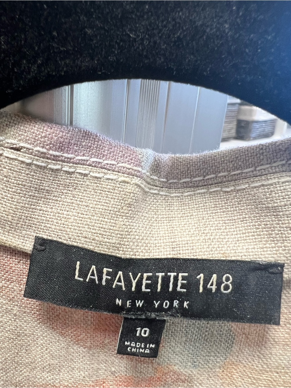Lafayette 148 New York Neutral Tan Textured Dress - Picture 3 of 4
